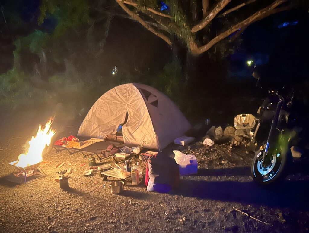 バイクでソロキャンプ