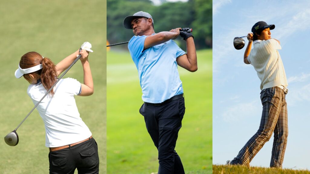 ゴルフスイング画像　３枚