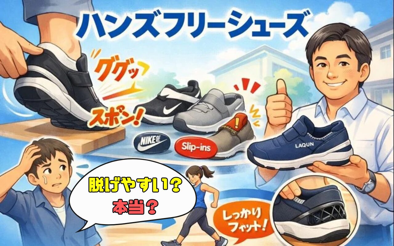 ハンズフリーシューズ 脱げやすい？ 本当？