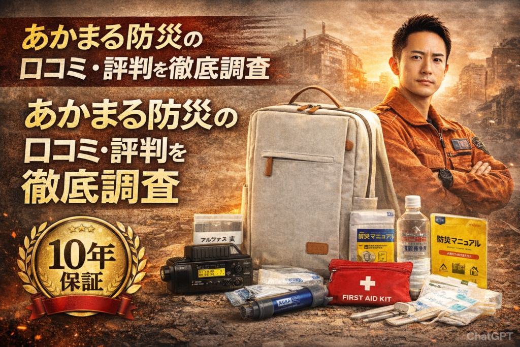 あかまる防災の口コミ・評判を徹底調査！SIB製薬の「10年交換保証」は本当に信頼できる？