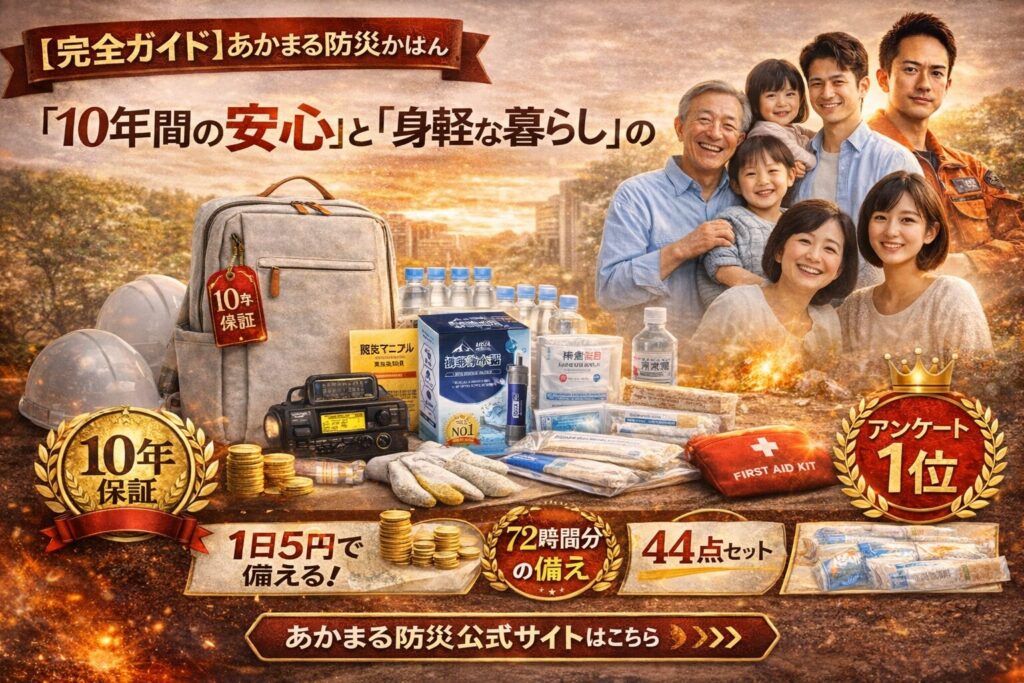 【完全ガイド】あかまる防災かばんで手に入る「10年間の安心」と「身軽な暮らし」のすべて