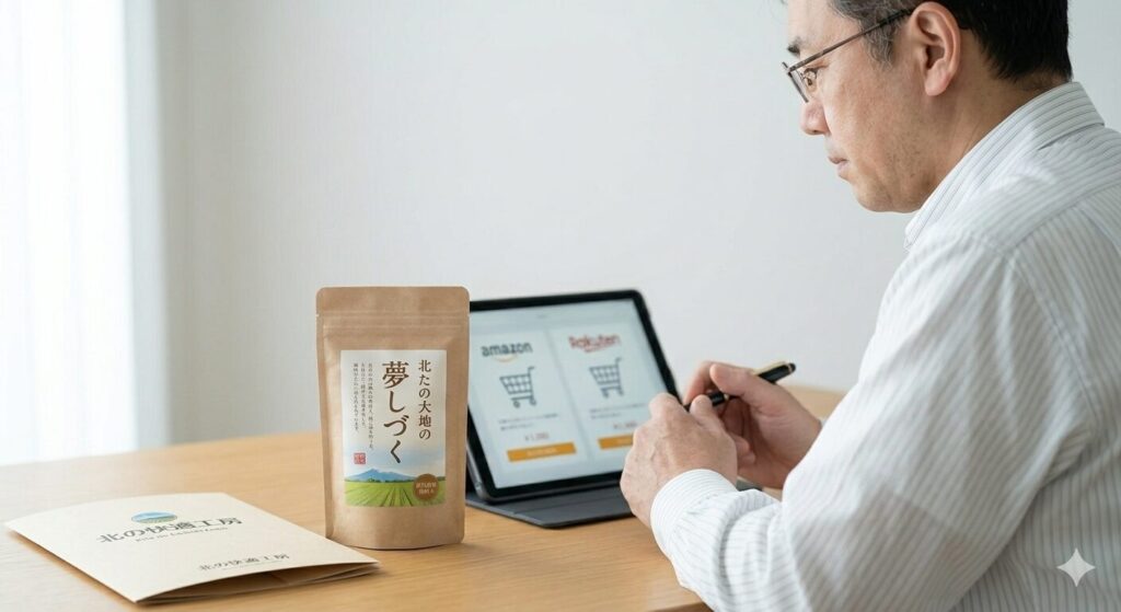 北の大地の夢しずく 
解約をパソコンで見ている