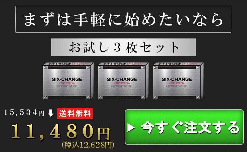 シックスチェンジ ３枚　15534円→11480円