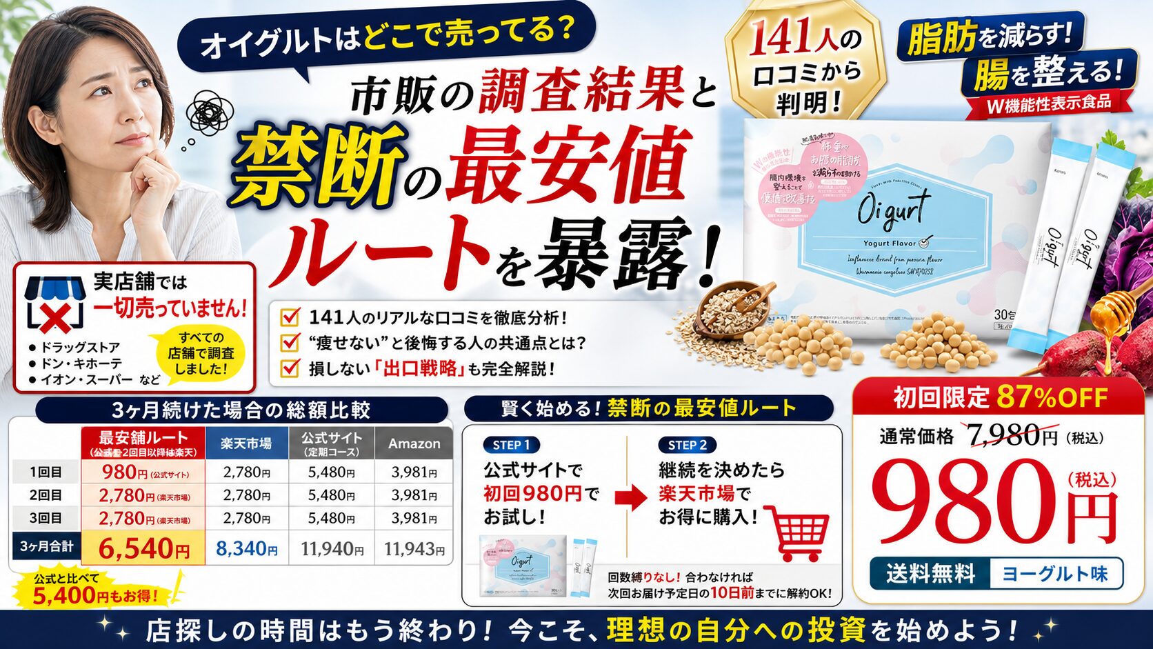 オイグルトはどこで売ってる？市販の調査結果と「禁断の最安値ルート」を暴露