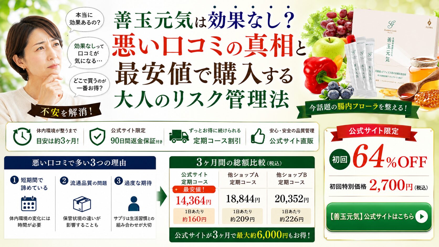 善玉元気は効果なし？悪い口コミの真相と最安値で購入する大人のリスク管理法