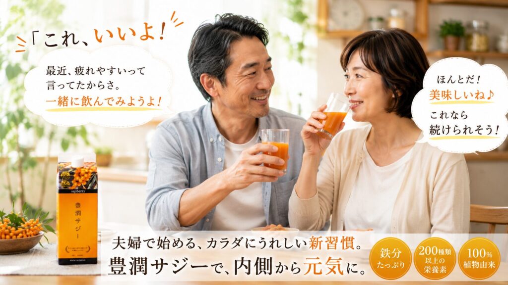 豊潤サジー
老夫婦2人が一緒に飲んでいる姿