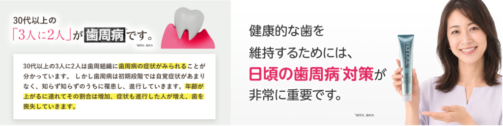 ナノラル 3人に1人が歯周病