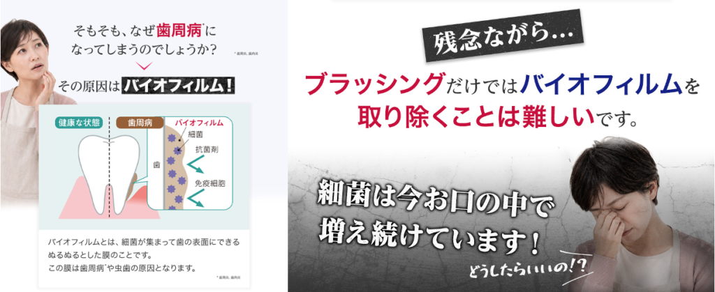 ナノラル 歯周病の原因 バイオフィルム